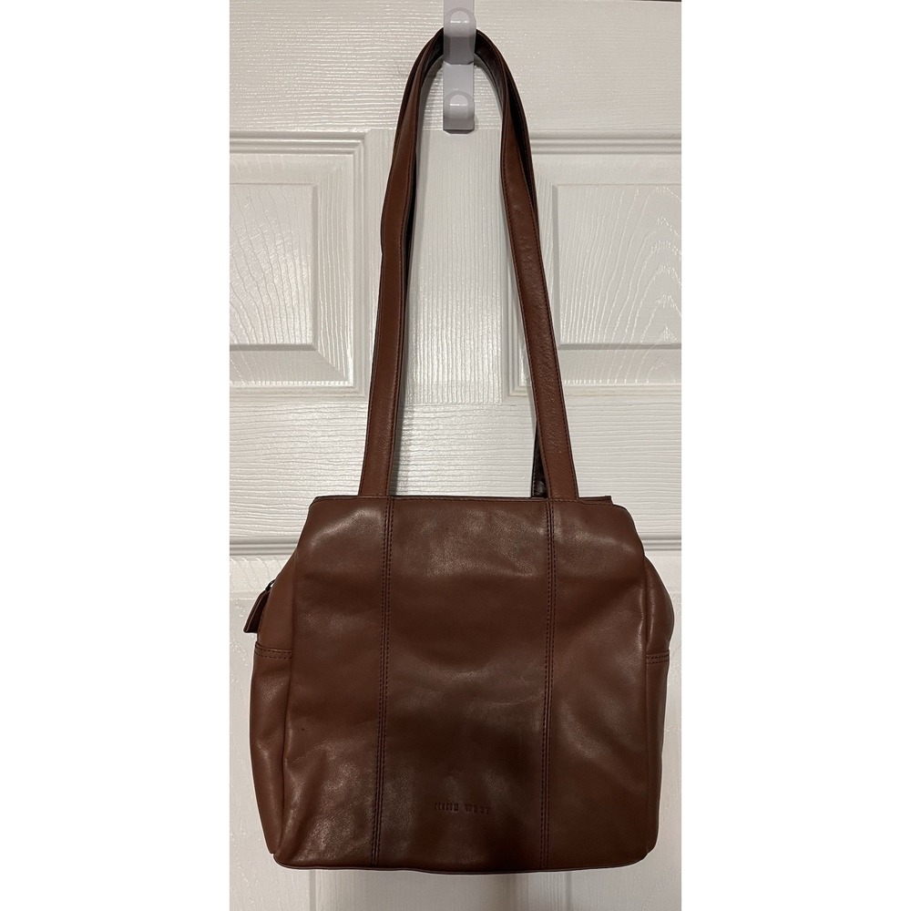 Nine‎ West Genuine Leather  Brown Shoulder Bag Purse